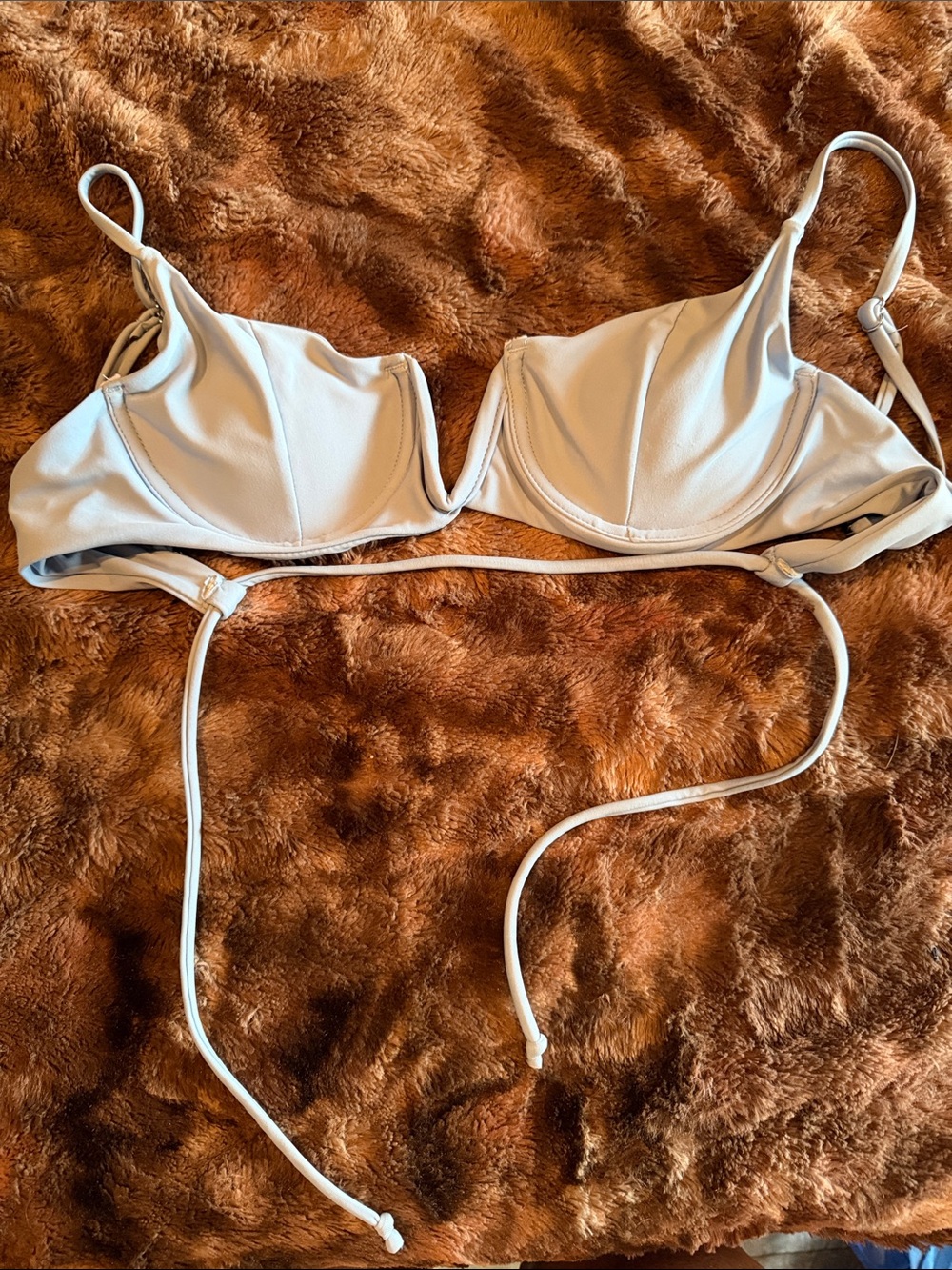 SHEIN Baby Blue Underwire Bikini Top